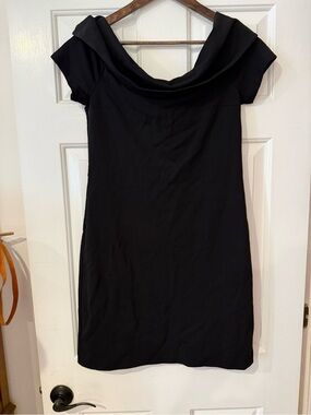 COS Black Off-The-Shoulder Midi Dress